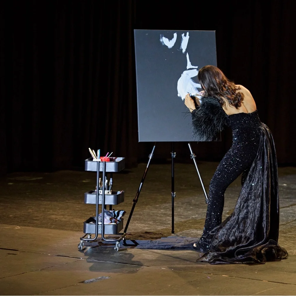 Elegant Black Sequin Jumpsuit - Picture 3 of 4